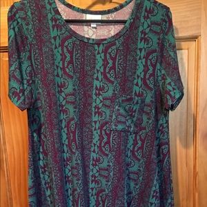 LulaRoe Carly M purple & teal green